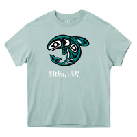 Arona sitka alaska native american tribal orca killer whale raglan baseball Heavy Core Tee - linhVisuals