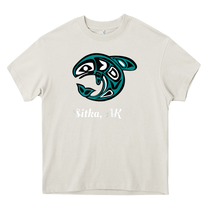 Sitka Alaska Native American Tribal Orca Killer Whale Raglan Baseball Heavy Core Tee by linhVisuals | Teevron
