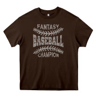 Chocolate Brown fantasy baseball champion distressed Heavy Core Tee - linhVisuals
