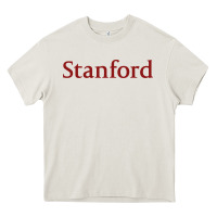 Cream stanford athletics Heavy Core Tee - linhVisuals