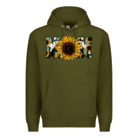 Army Green Sunflower Cowhide Mom Premium Hoodie - Jasminsmagicworld