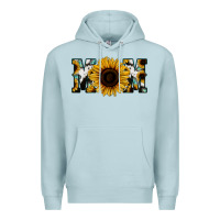 Blue Mist Sunflower Cowhide Mom Premium Hoodie - Jasminsmagicworld