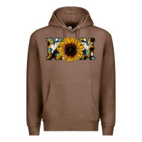 Chestnut Sunflower Cowhide Mom Premium Hoodie - Jasminsmagicworld