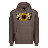 Coffee Sunflower Cowhide Mom Premium Hoodie - Jasminsmagicworld