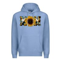 Colony Blue Sunflower Cowhide Mom Premium Hoodie - Jasminsmagicworld