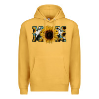 Mustard Sunflower Cowhide Mom Premium Hoodie - Jasminsmagicworld