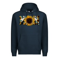 Navy Sunflower Cowhide Mom Premium Hoodie - Jasminsmagicworld