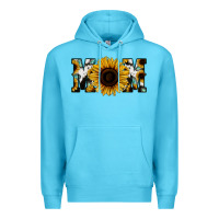 Ocean Blue Sunflower Cowhide Mom Premium Hoodie - Jasminsmagicworld