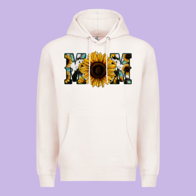 Sunflower Cowhide Mom Premium Hoodie Designed By Jasminsmagicworld