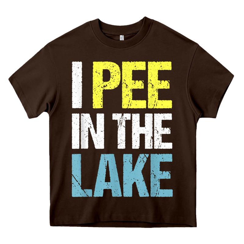 I Pee In The Lake Funny Summer Vacation T Shirt Heavy Core Tee by linhVisuals | Teevron