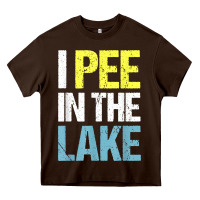 Chocolate Brown i pee in the lake funny summer vacation t shirt Heavy Core Tee - linhVisuals