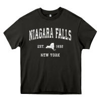 Asphalt niagara falls new york ny vintage athletic sports design t shirt Heavy Core Tee - linhVisuals