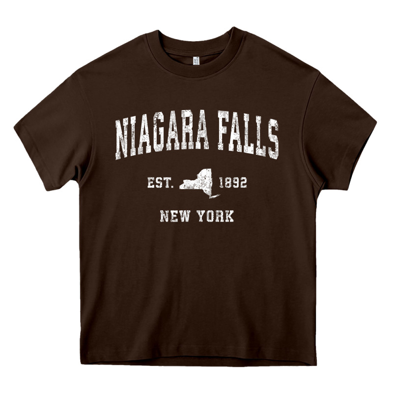 Niagara Falls New York Ny Vintage Athletic Sports Design T Shirt Heavy Core Tee by linhVisuals | Teevron