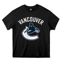 Black canucks white Heavy Core Tee - linhVisuals