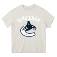 Cream canucks white Heavy Core Tee - linhVisuals