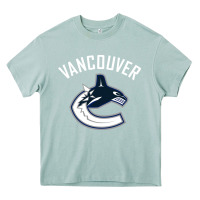 Arona canucks white Heavy Core Tee - linhVisuals