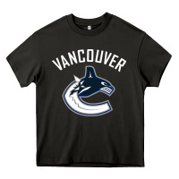 Asphalt canucks white Heavy Core Tee - linhVisuals