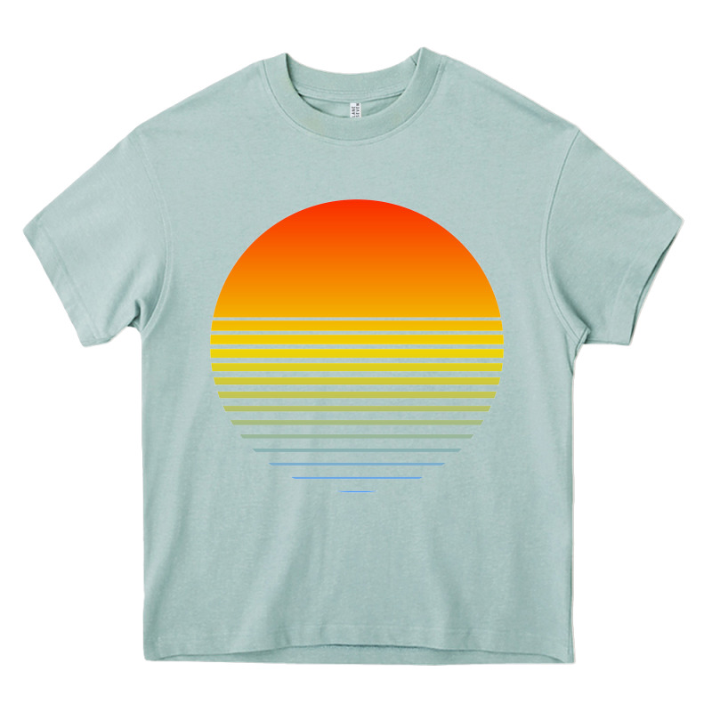 Retro Sunset Heavy Core Tee by linhVisuals | Teevron
