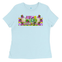 Baby Blue Just Bead Ladies Tee - CowhideDigitalArt