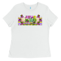White Just Bead Ladies Tee - CowhideDigitalArt