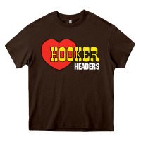 Chocolate Brown hooker headers Heavy Core Tee - linhVisuals