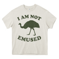 Cream funny not emu sed emu   not amused ostrich bird Heavy Core Tee - linhVisuals