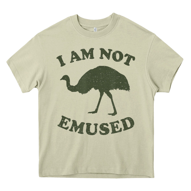 Funny Not Emu Sed Emu   Not Amused Ostrich Bird Heavy Core Tee by linhVisuals | Teevron
