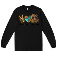 Black peace love duroc pig Long Sleeve Tee - LillyAllenDesigns