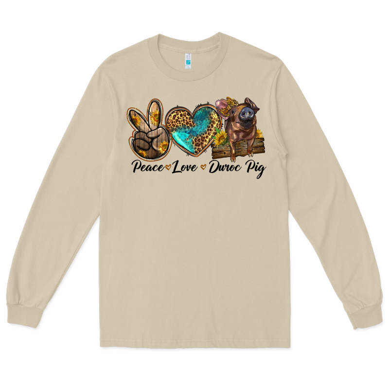 Peace Love Duroc Pig Long Sleeve Tee by LillyAllenDesigns | Teevron