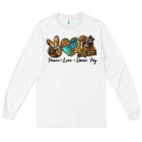 White peace love duroc pig Long Sleeve Tee - LillyAllenDesigns