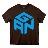 Chocolate Brown gancube Heavy Core Tee - linhVisuals