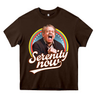 Chocolate Brown serenity later serenity now Heavy Core Tee - linhVisuals