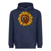 Navy sunflower leopard Heavyweight Hoodie - Jasminsmagicworld