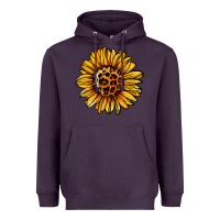 Plum sunflower leopard Heavyweight Hoodie - Jasminsmagicworld