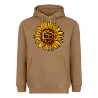 Toasted Coconut sunflower leopard Heavyweight Hoodie - Jasminsmagicworld