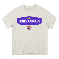 Cream lsu louisianimals Heavy Core Tee - linhVisuals