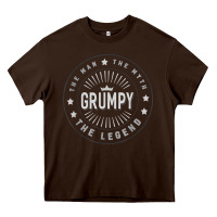 Chocolate Brown graphic 365 grumpy the legend men funny gift Heavy Core Tee - linhVisuals