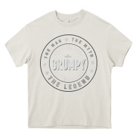 Cream graphic 365 grumpy the legend men funny gift Heavy Core Tee - linhVisuals