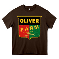 Chocolate Brown oliver farm Heavy Core Tee - linhVisuals