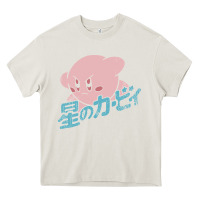 Cream kirby kanji Heavy Core Tee - linhVisuals