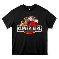 Black clever girl Heavy Core Tee - linhVisuals