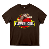 Chocolate Brown clever girl Heavy Core Tee - linhVisuals