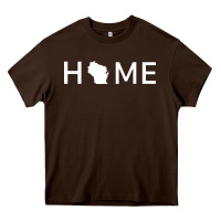 Chocolate Brown home in wisconsin love u.s Heavy Core Tee - linhVisuals