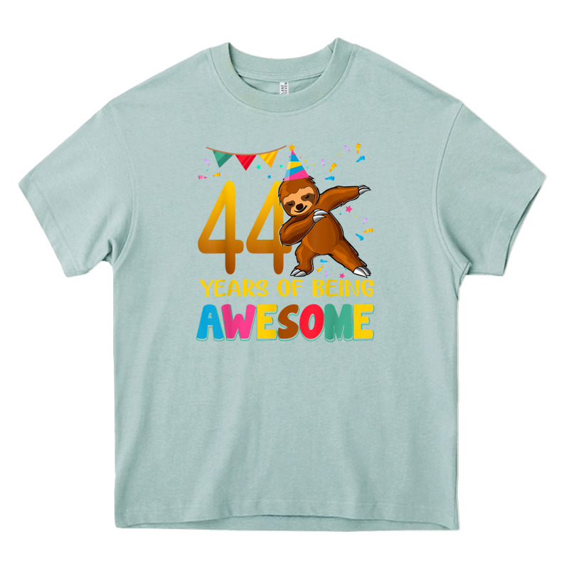 44 Years Old Birthday Sloth Dabbing 44th Birthday Sloth Heavy Core Tee by linhVisuals | Teevron