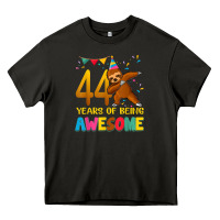 Asphalt 44 years old birthday sloth dabbing 44th birthday sloth Heavy Core Tee - linhVisuals