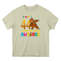 Mossy 44 years old birthday sloth dabbing 44th birthday sloth Heavy Core Tee - linhVisuals