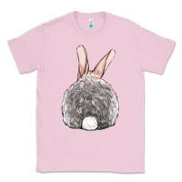 Bubblegum Pink Easter bunny back view Classic Tee - OliviaCreatesArt