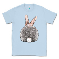 Dusty Blue Easter bunny back view Classic Tee - OliviaCreatesArt