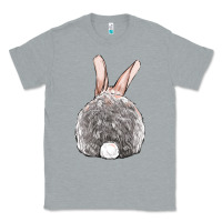 Heather Grey Easter bunny back view Classic Tee - OliviaCreatesArt