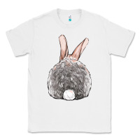 White Easter bunny back view Classic Tee - OliviaCreatesArt